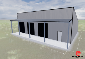 Garage Shop Design 40x60 Overhang 3 car