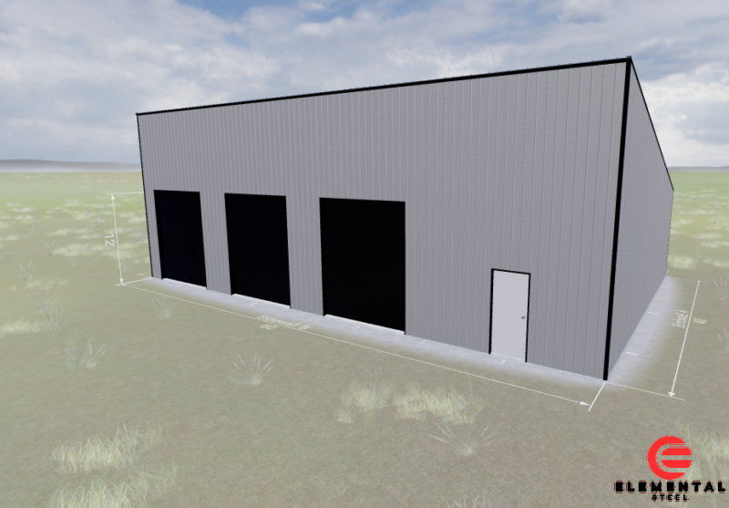 Garage Shop Design 40x60 Overhang 3 Car No Overhang