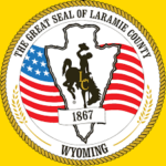 The Great Seal of Laramine County Wyoming Logo