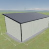 20x40 Tiny Steel Home Back